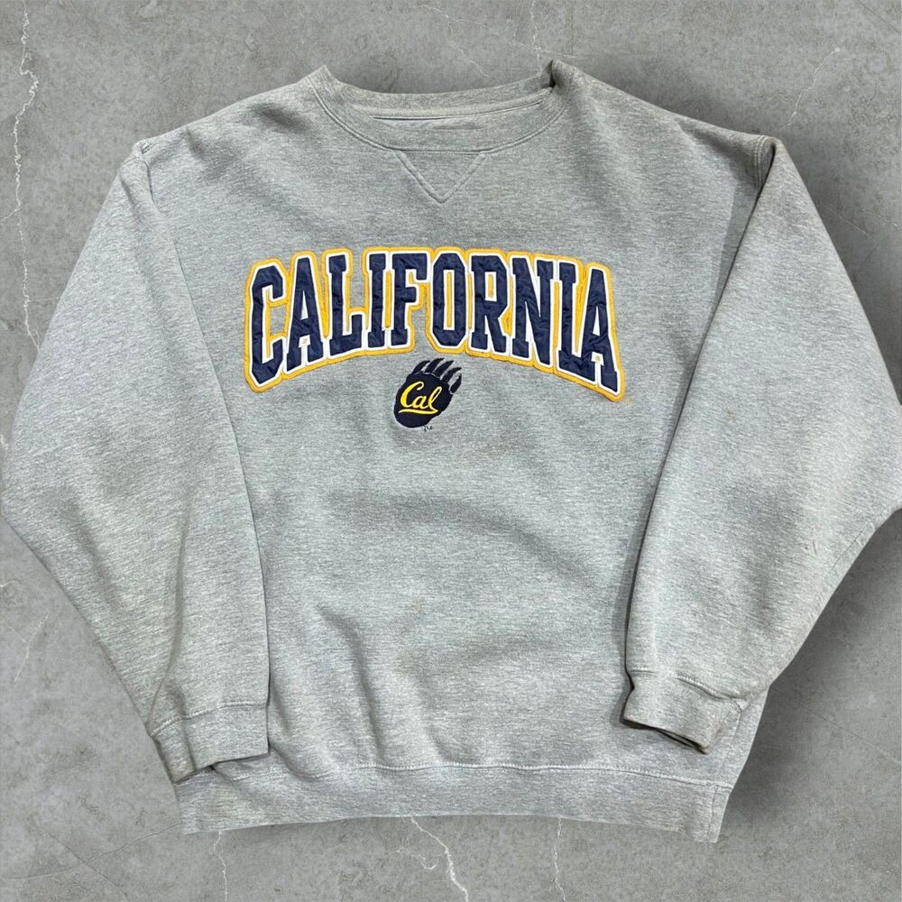 J. America Vintage University Of California CAL Grey Crewneck Sweatshirt XL